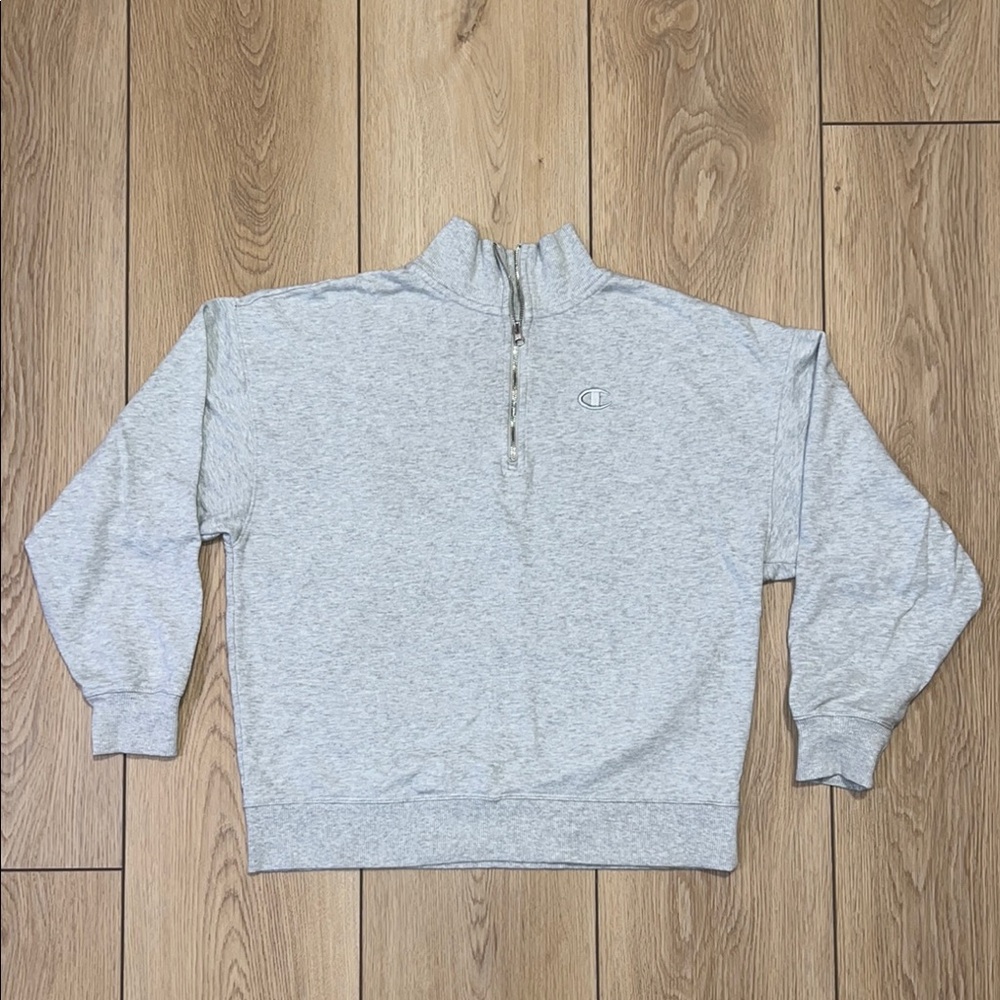 EUC - Champion Gray Zip Up Sweater Athletic Casual
